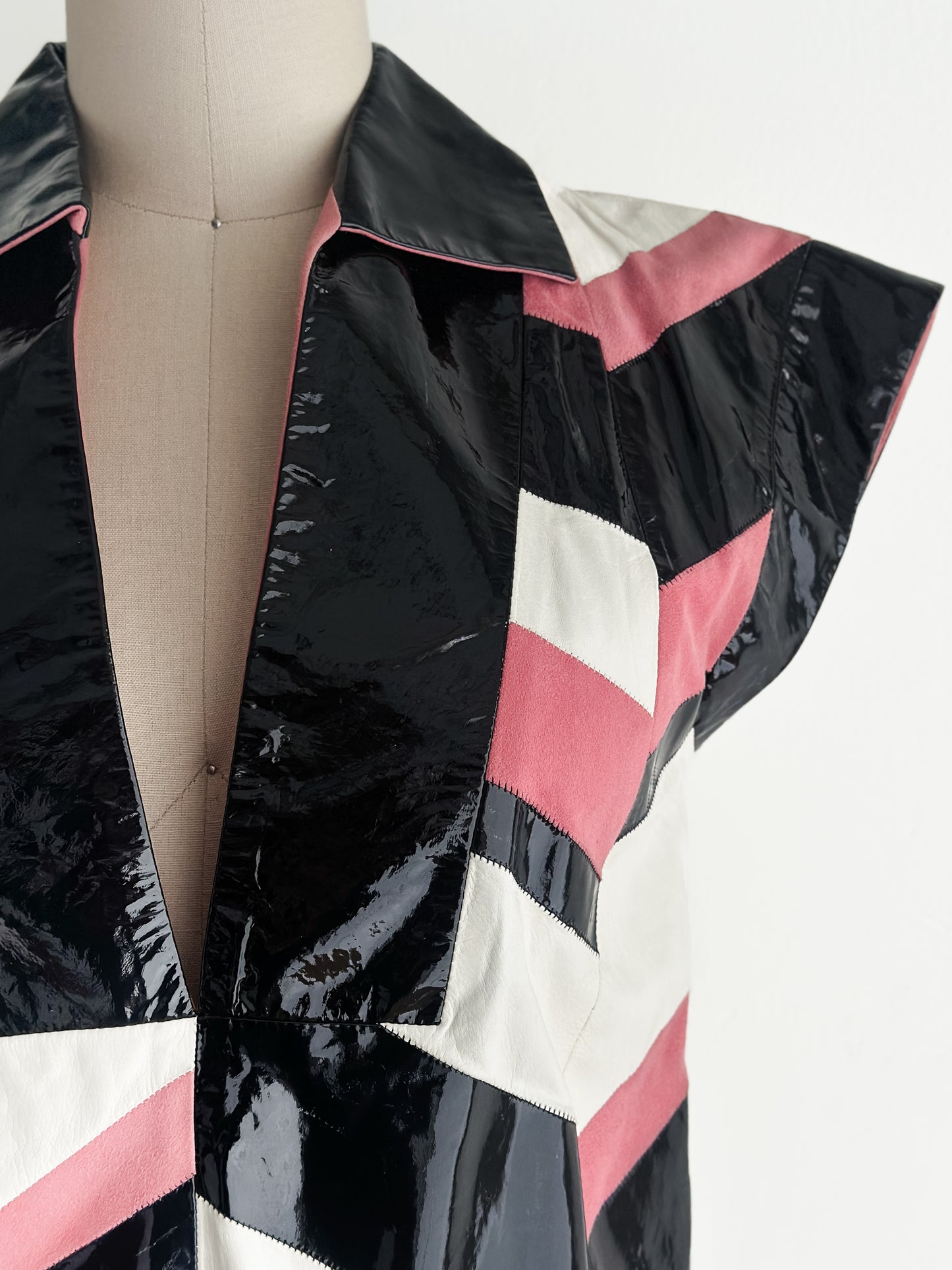 Vintage Gucci 2006 patchwork leather top (sz 42)