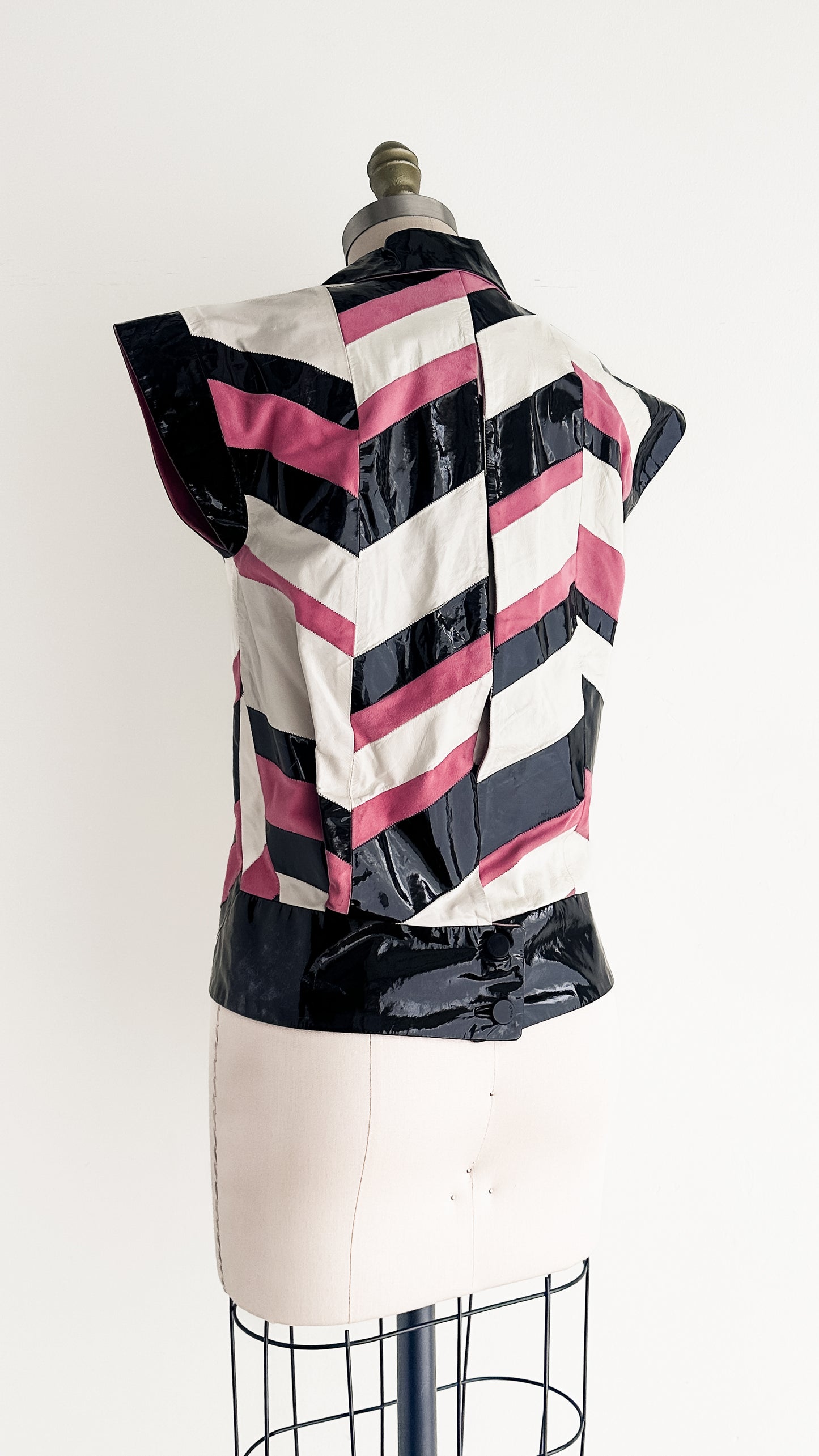 Vintage Gucci 2006 patchwork leather top (sz 42)