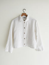 Load image into Gallery viewer, vintage white linen jacket (M)
