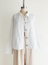 Load image into Gallery viewer, vintage white linen jacket (M)
