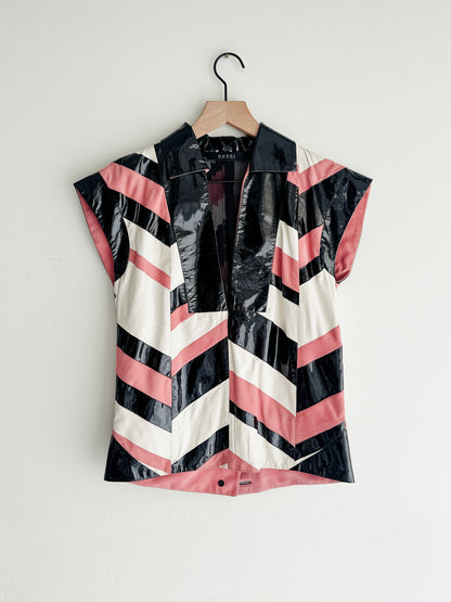 Vintage Gucci 2006 patchwork leather top (sz 42)