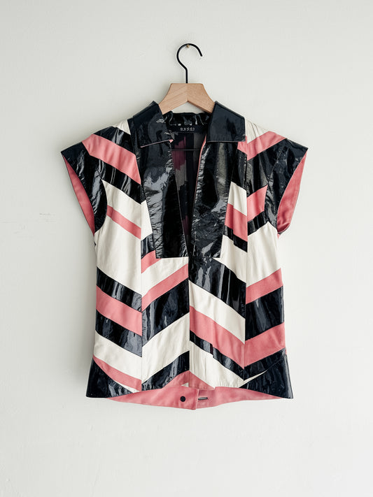 Vintage Gucci 2006 patchwork leather top (sz 42)