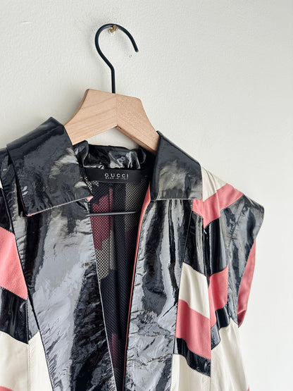Vintage Gucci 2006 patchwork leather top (sz 42)