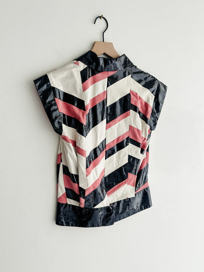 Vintage Gucci 2006 patchwork leather top (sz 42)