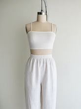 Load image into Gallery viewer, vintage white linen pants (S/M)
